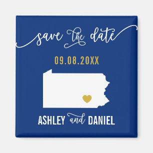 Íman Marinho Pennsylvania Wedding Salve o Mapa de Data