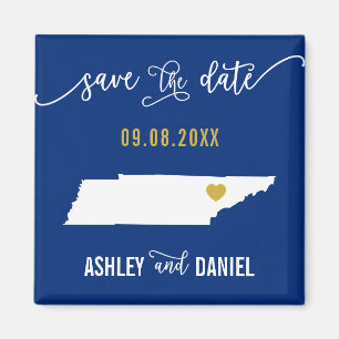 Íman Marinho Tennessee Wedding Salva o Mapa de Data