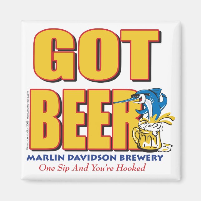 Íman Marlin Davidsons Brewery - Tem Cerveja (Frente)