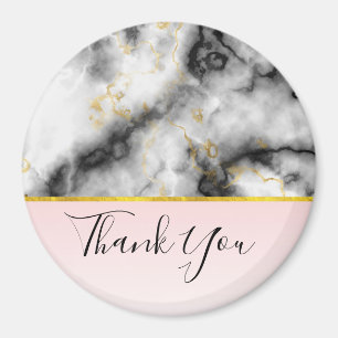 Íman Mármore de Cinza Enfumaçado moderno com Obrigado d