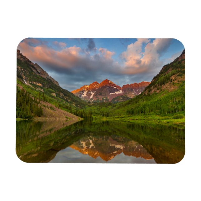 Íman Maroon Bells Refletem No Calmo Lago Maroon 2 (Horizontal)