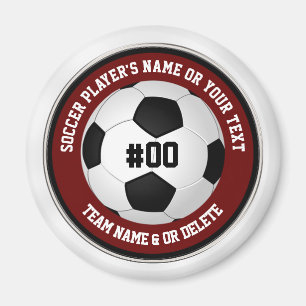 Íman Maroon, White, Black, Soccer Goodie Bag Ideias