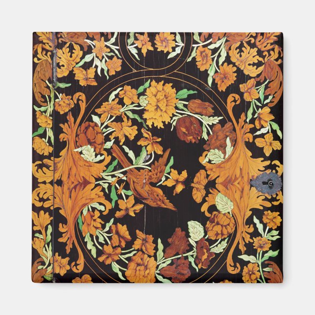 Íman Marquetry box, inglês, c.1670 (Frente)