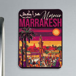 Íman Marrakech Marrocos Souvenir Viagem de Turismo<br><div class="desc">Este design é um mercado marraquexe (sopa) no Marrocos que representa a cultura marroquina. Um presente ideal para amantes de viagem e turismo no mundo.</div>