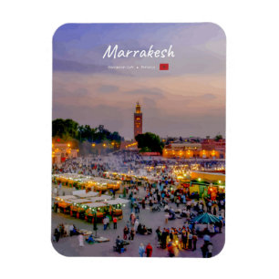 Íman Marrakesh, Marrocos - Praça Jemaa el Fnaa Arredond