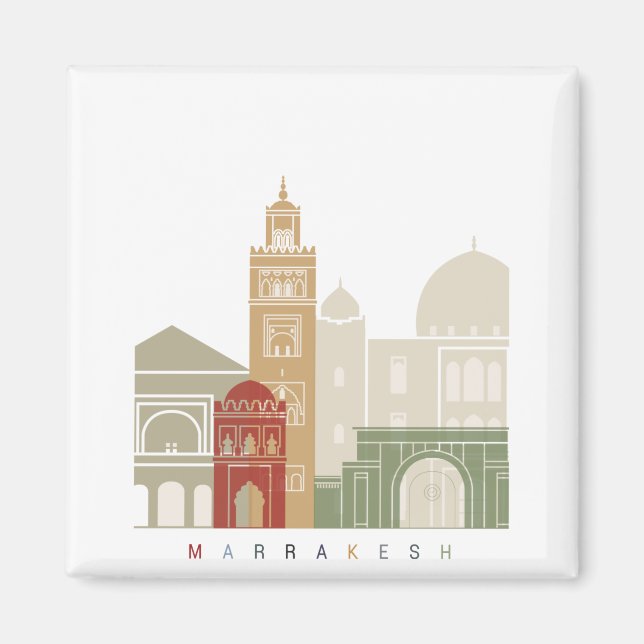 Íman Marrakesh skyline poster (Frente)