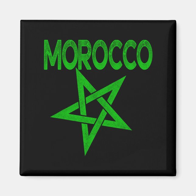 Íman Marrocos Antigo Eu Amo Mapa de Marrocos Futebol Ma (Frente)