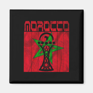 Íman Marrocos Vintage, Eu Amo Mapa de Marrocos Futebol