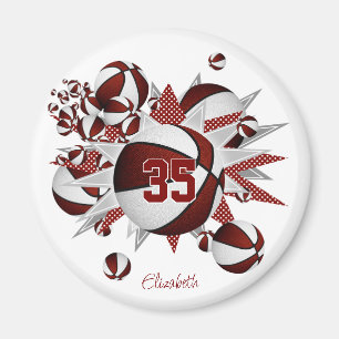 Íman marrom personalizado das bolas de basquete