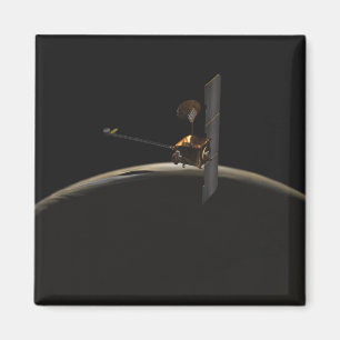 Íman Mars Odyssey naves sobre o nascer do sol marciano