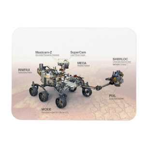 Íman Mars Perseverance Rover Com Instrumentos