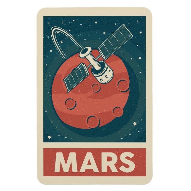 Íman Mars Retro Galaxy Satellite (Vertical)
