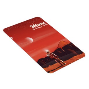 Íman Mars Science fiction viagens vintage