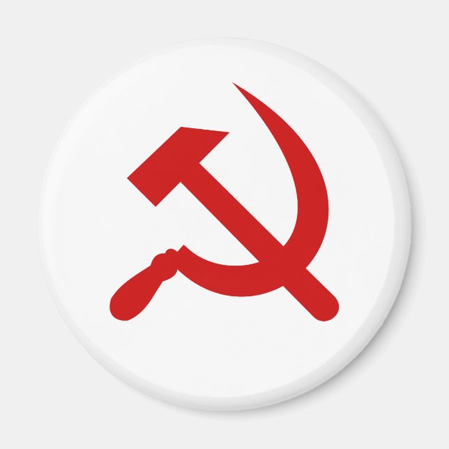 Íman Martelo e foice do comunismo vermelho (Frente)
