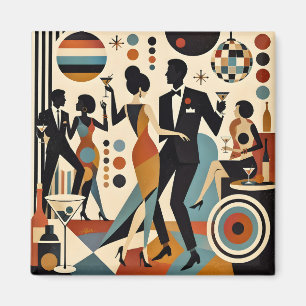 Íman Martínis Jazzy Abstratos e Festa de Coquetel Danç