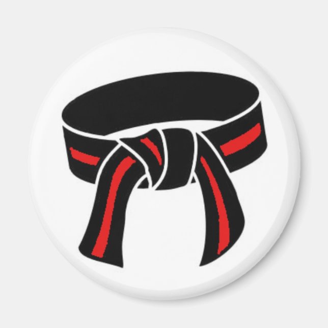 Íman Martial Arts - Cinta, Magneta, Preto w Vermelho (Frente)