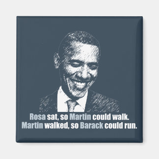 Íman Martin caminhou para que Barack pudesse correr.