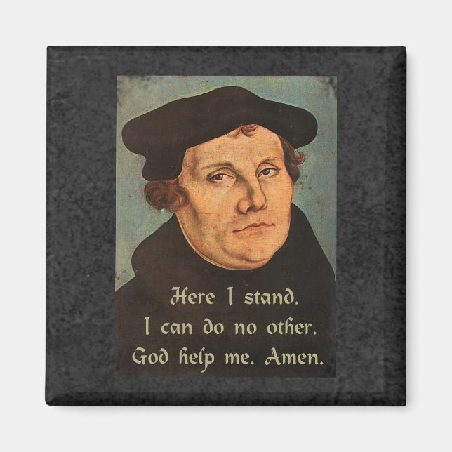 Íman Martin Luther, aqui estou eu, citando a fé (Frente)