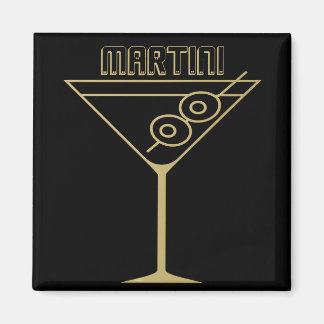 Íman Martini de Azeitona Dourado Estilo Moderno de Mead
