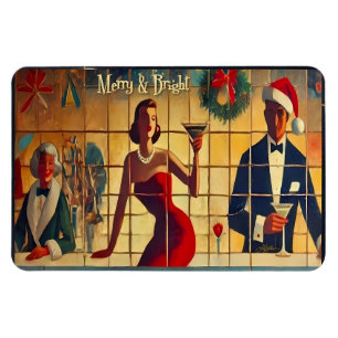 Íman Martini de última chamada da véspera de Natal retr