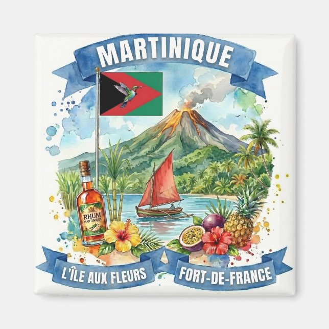 Íman Martinique Island Souvenir (Frente)