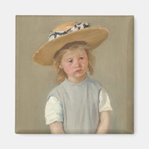 Íman Mary Cassatt - Criança num Chapéu de Palha