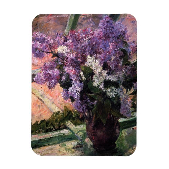 Íman Mary Cassatt - Lilases numa Janela (Vertical)