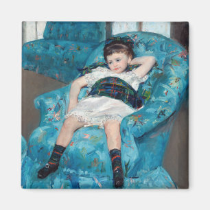 Íman Mary Cassatt - Menina em uma Cadeira Azul