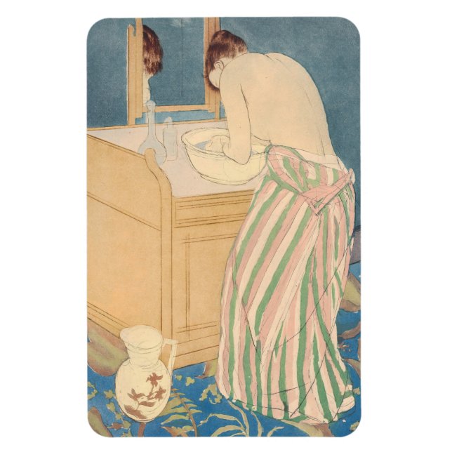 Íman Mary Cassatt - Mulher Banhando-se (Vertical)
