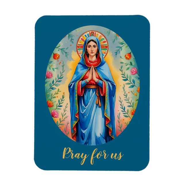 Íman Mary Católica Religiosa (Vertical)