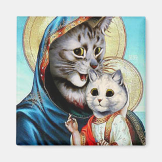 Íman Mary e Baby Jesus Gatinhos Magnet