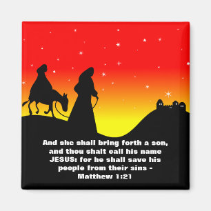 Íman Mary & Joseph, verso da escritura da bíblia