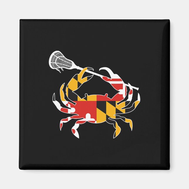 Íman Maryland Flag Crab Lacrosse Complete Stick B (Frente)