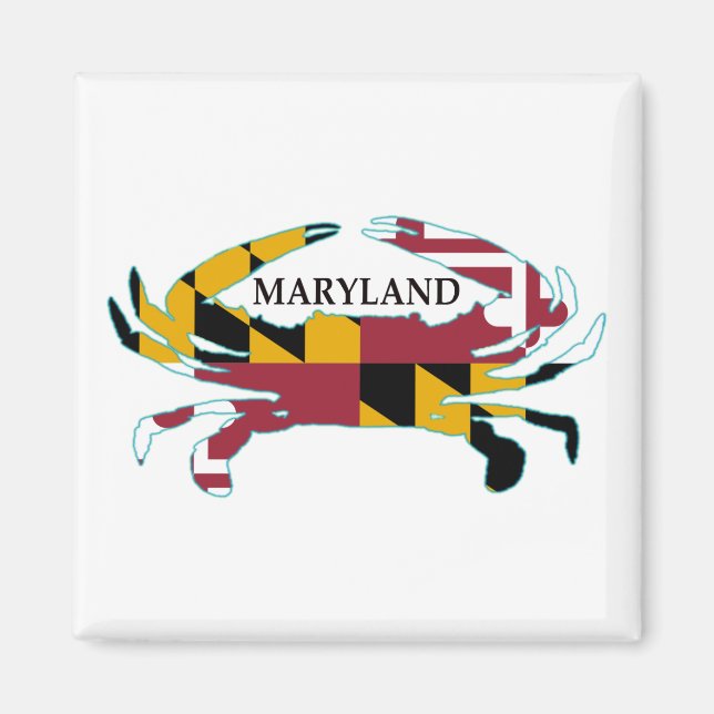 Íman Maryland Flag Crab Magnet (Frente)