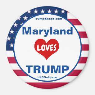 Íman Maryland LOVES TRUMP Patriotic Fridge
