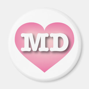Íman Maryland Pink Fade Heart - Big Love