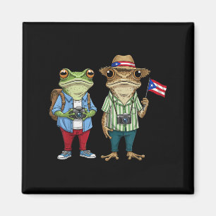 Íman Más Fotos Porto Rico Bandeira Riquenha Funny Sapo