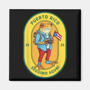 Íman Más Fotos Porto Rico Bandeira Riquenha Funny Sapo