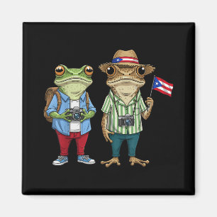 Íman Más Fotos Porto Rico Bandeira Riquenha Funny Sapo