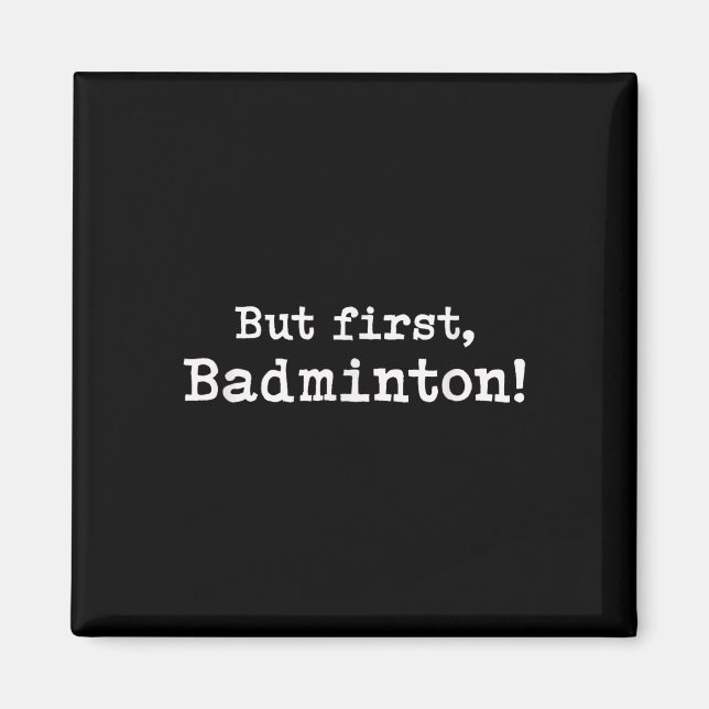 Íman Mas Primeiro Badminton Simples Funn Minimalista (Frente)