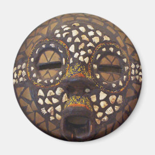 Íman Máscara africana com escudos do cowrie