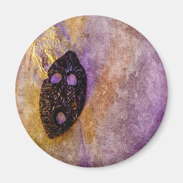 Íman Máscara da natureza na praia (Frente)