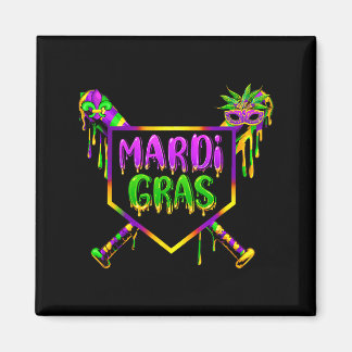 Íman Máscara de Carnaval Mardi Gras de Beisebol Sorvete