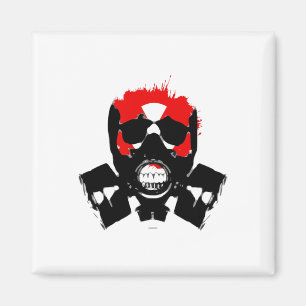 Íman Máscara de gás - Resistir carvão - Símbolo radioat