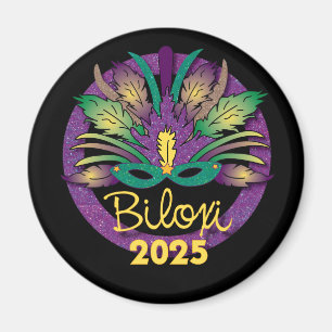 Íman Máscara de Ímã do Mardi Gras - 2025 - Biloxi, MS