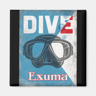 Íman Máscara de mergulho do Exuma Vintage Scuba