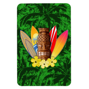 Íman Máscara De Tiki E Surfboards