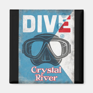 Íman Máscara do mergulho autónomo do vintage de Cryst
