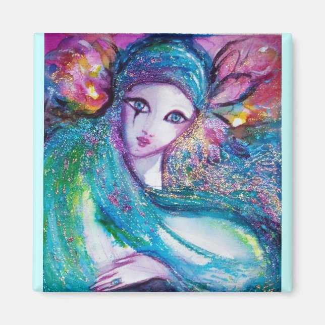 ÍMAN MÁSCARA EM AZUL (Frente)