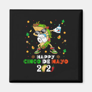 Íman Máscara Facial Dabbing Taco Cinco De Mayo 2021 Qua